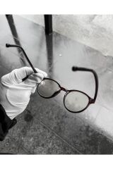 Unisex Kahverengi Çerçeveli Mavi Işık Filtreli Gözlük Optik Uyumlu