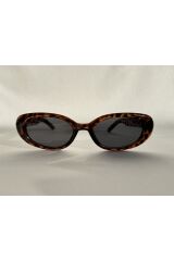 Bunny Leopar Güneş Gözlüğü, Oval, Siyah Cam Renkli