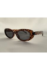 Bunny Leopar Güneş Gözlüğü, Oval, Siyah Cam Renkli
