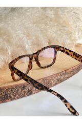 Unisex Wayfarer Leopar Mavi Işık Korumalı Gözlük