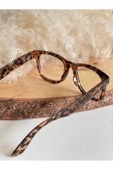 Unisex Wayfarer Leopar Mavi Işık Korumalı Gözlük