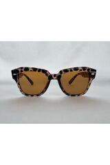 Venüs Leopar Güneş Gözlüğü Wayfarer Kahve Cam Renkli