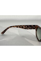 Wave Leopar Güneş Gözlüğü Cateye Yeşil Cam Renkli