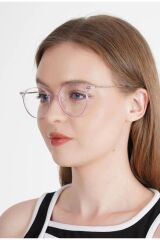 Mavi Işık Korumalı Unisex Pembe Gözlük Blue Block Optik Uyumlu Camları Değişebilir