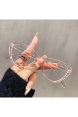 Cateye Mavi Işık Filtreli Gözlük BlueBlock Kedi Gözü Köşeli, Optik Uyumlu Camları Değişebilir