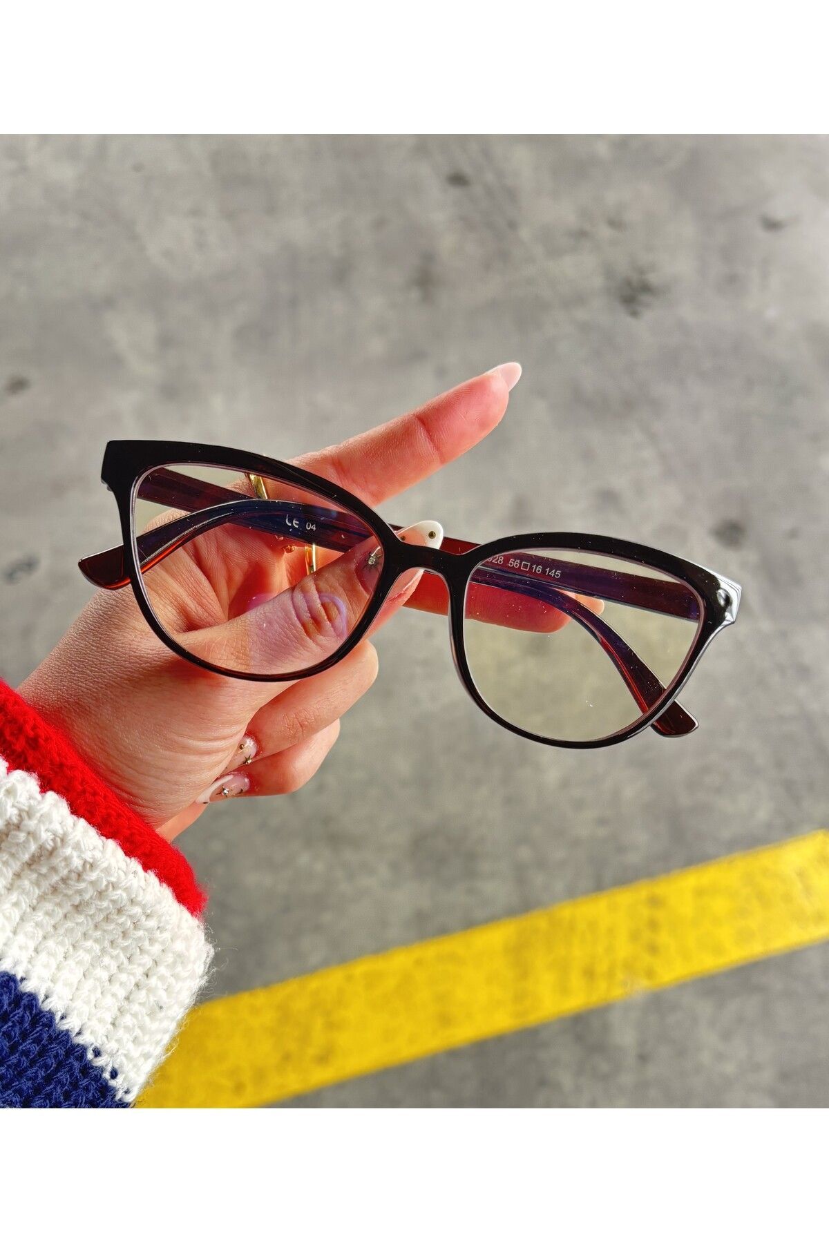 Talya Cateye Kahverengi Mavi Işık Filtreli Ekran Gözlüğü Optik Uyumlu Camları Değişebilir