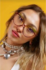 Talia Metal Detaylı Cateye Mavi Işık Filtreli Ekran Gözlüğü Optik Uyumlu Camları Değişebilir
