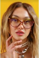 Talia Metal Detaylı Cateye Mavi Işık Filtreli Ekran Gözlüğü Optik Uyumlu Camları Değişebilir