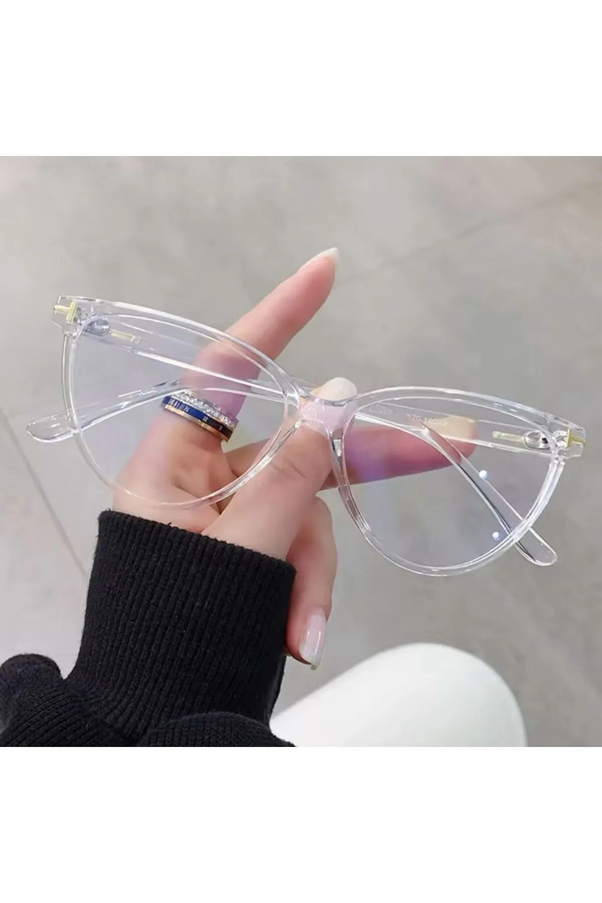 Talia Metal Detaylı Cateye Mavi Işık Filtreli Ekran Gözlüğü Optik Uyumlu Camları Değişebilir