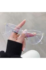Talia Metal Detaylı Cateye Mavi Işık Filtreli Ekran Gözlüğü Optik Uyumlu Camları Değişebilir