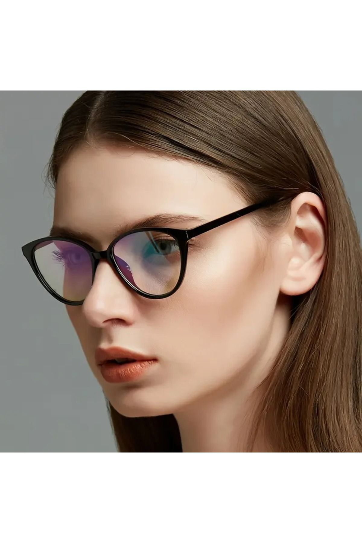 CAT EYE SİYAH ÇERÇEVE Mavi Işık Korumalı BlueBlock Ekran gözlüğü