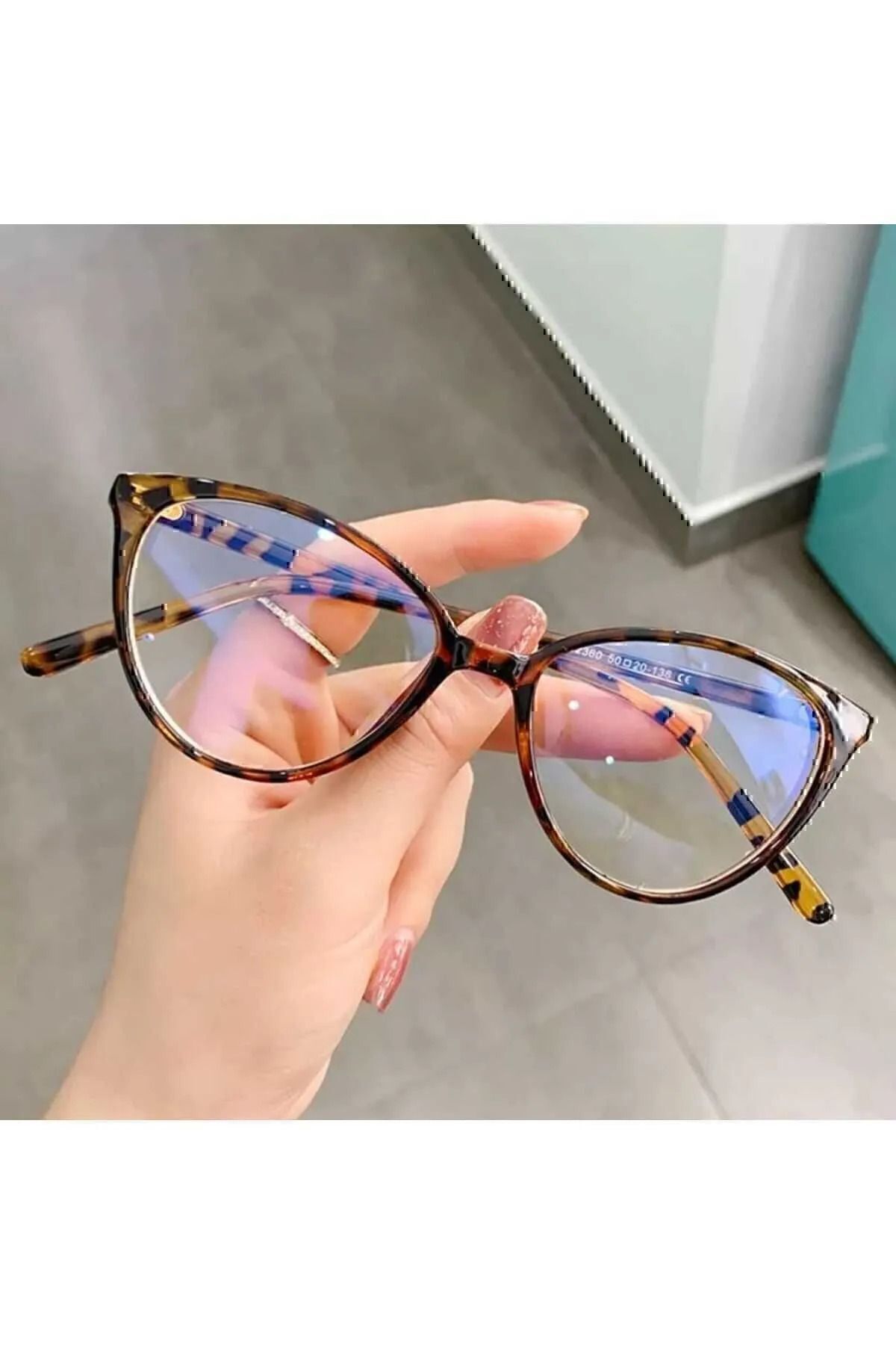 Talia Leopar Mavi Işık Filtreli Ekran Gözlüğü Optik Uyumlu Camları Değişebilir