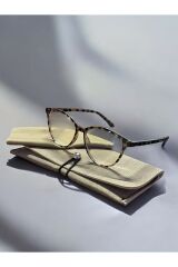 UV400 Korumalı Leopar Kemik Cat Eye Unisex Kadın Şeffaf Mavi Işık Korumalı Blue Block Gözlük