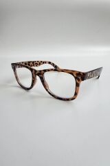 Unisex Wayfarer Leopar Mavi Işık Korumalı Gözlük