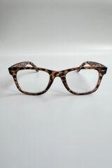 Unisex Wayfarer Leopar Mavi Işık Korumalı Gözlük