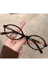 MIUX LEOPAR METAL DETAYLI OVAL ÇERÇEVE Mavi Işık Korumalı Ekran gözlüğü Optik Uyumlu