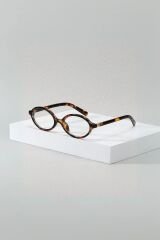 MIUX LEOPAR METAL DETAYLI OVAL ÇERÇEVE Mavi Işık Korumalı Ekran gözlüğü Optik Uyumlu