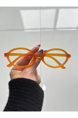 MIUX ORANGE OVAL ÇERÇEVE Mavi Işık Korumalı Ekran gözlüğü, Optik Uyumlu, Camları Değişebilir
