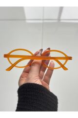 MIUX ORANGE OVAL ÇERÇEVE Mavi Işık Korumalı Ekran gözlüğü, Optik Uyumlu, Camları Değişebilir