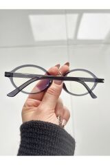 MIUX FÜME OVAL ÇERÇEVE Mavi Işık Korumalı Ekran gözlüğü, Optik Uyumlu, Camları Değişebilir