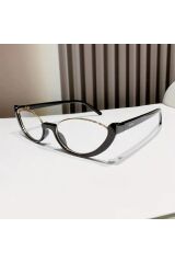 HALFMOON LEOPAR OVAL ÇERÇEVE Mavi Işık Korumalı Ekran gözlüğü, Optik Uyumlu, Camları Değişebilir
