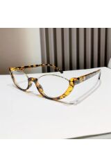 HALFMOON LEOPAR OVAL ÇERÇEVE Mavi Işık Korumalı Ekran gözlüğü, Optik Uyumlu, Camları Değişebilir