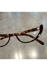 HALFMOON LEOPAR OVAL ÇERÇEVE Mavi Işık Korumalı Ekran gözlüğü, Optik Uyumlu, Camları Değişebilir