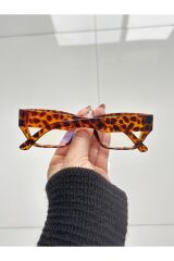 Pradix Leopard Mavi Işık Filtreli Ekran Gözlüğü Cateye Unisex Optik Uyumlu Camları Değişebilir