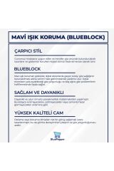 Unisex Mavi Işık Filtreli Korumalı Bilgisayar Ekran Gözlüğü Blue Block Yeni Sezon BlueBlock