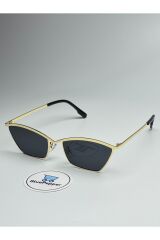 LORENT V2 SİYAH GÜNEŞ GÖZLÜĞÜ Cateye Gold Çerçeve 57 ekartman