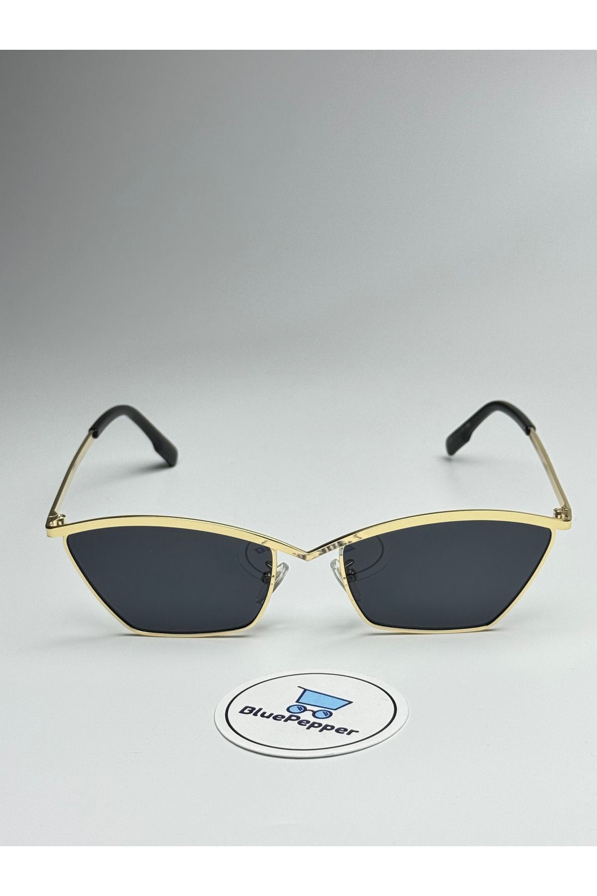LORENT V2 SİYAH GÜNEŞ GÖZLÜĞÜ Cateye Gold Çerçeve 57 ekartman