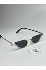 GUPP SİYAH GÜNEŞ GÖZLÜĞÜ Cateye Gümüş Çerçeve 52 ekartman