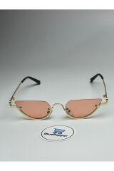 GUPP PEMBE GÜNEŞ GÖZLÜĞÜ Cateye Gold Çerçeve 52 ekartman