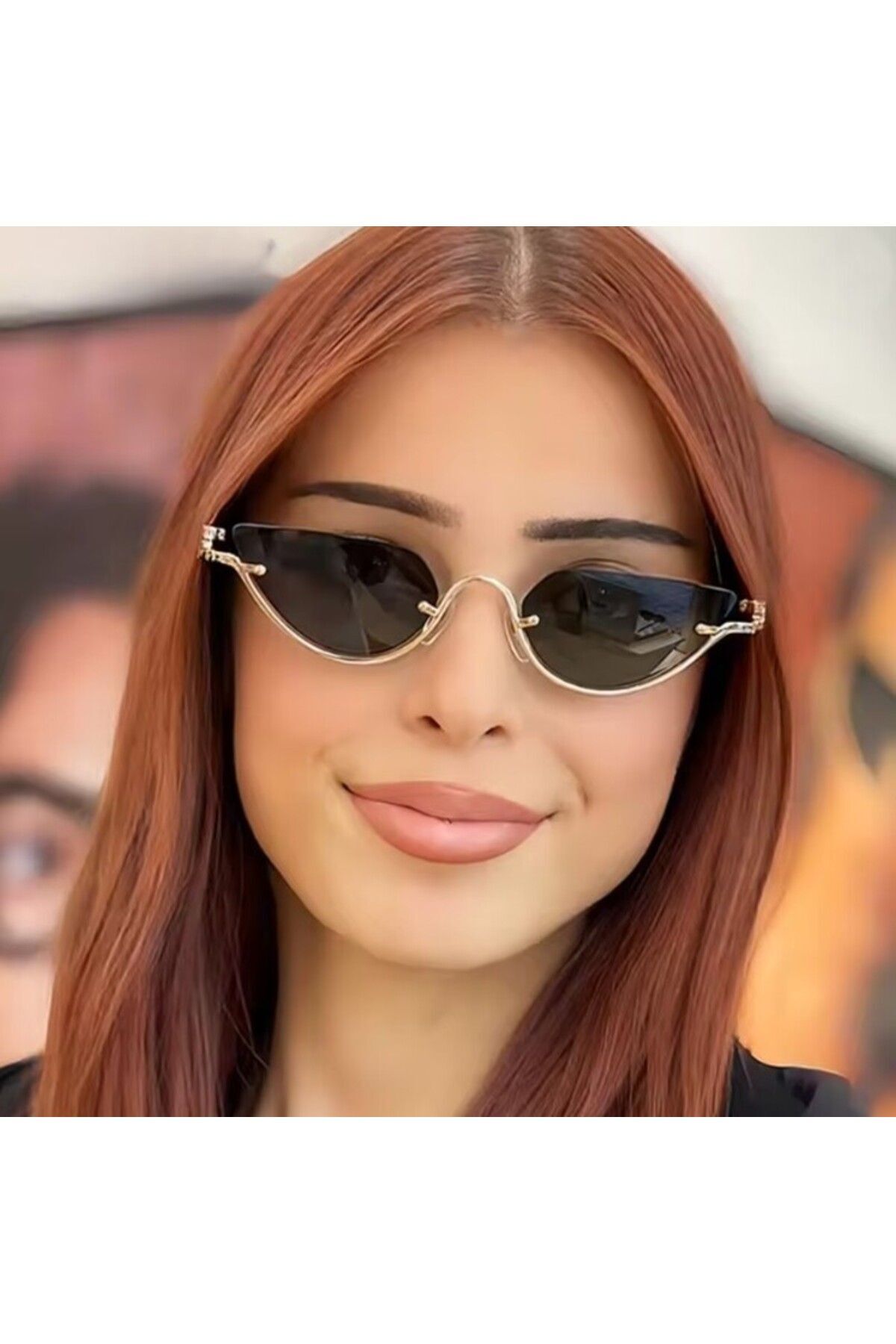 GUPP SİYAH GÜNEŞ GÖZLÜĞÜ Cateye Gold Çerçeve 52 ekartman