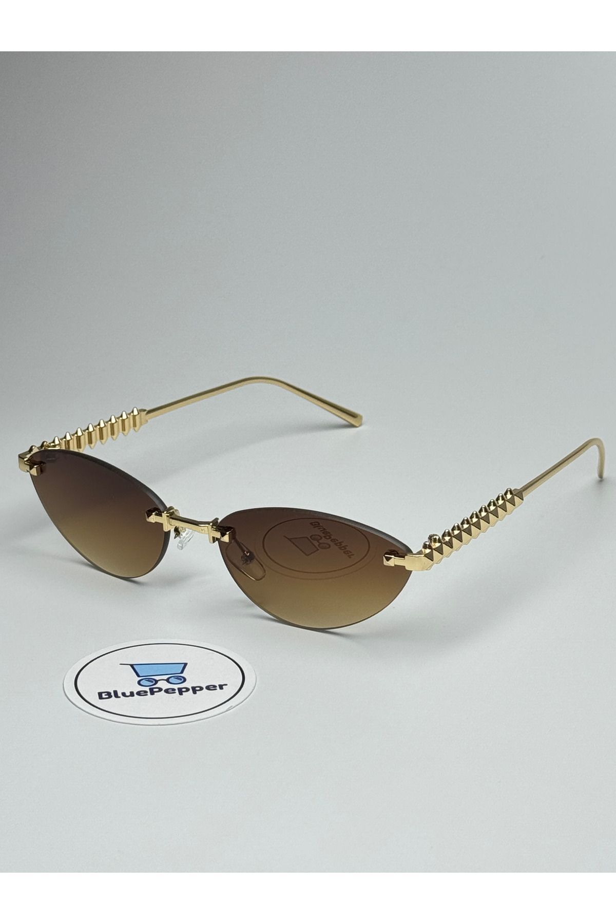CARTYY V4 KAHVE GÜNEŞ GÖZLÜĞÜ Cateye Çerçeve 60-18-143 ekartman