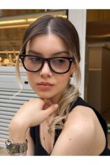 Unisex Wayfarer Siyah Mavi Işık Korumalı Gözlük