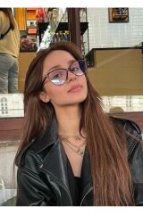 Leopar Cat Eye Çerçeve Popüler Şeffaf Ekran Gözlüğü