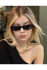 YİVLOR SİYAH GÜNEŞ GÖZLÜĞÜ İnce Cateye Çerçeve 53 ekartman