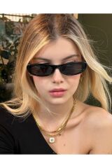 YİVLOR SİYAH GÜNEŞ GÖZLÜĞÜ İnce Cateye Çerçeve 53 ekartman