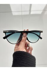 Toms Black Güneş Gözlüğü Cateye Yeşil Cam Renkli