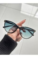 Toms Black Güneş Gözlüğü Cateye Yeşil Cam Renkli
