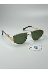 CELIME V2 GÜNEŞ GÖZLÜĞÜ Geometrik Gold Metal Çerçeve 50-16-140 ekartman