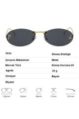 FF Taşlı Oval Tasarım Güneş Gözlüğü