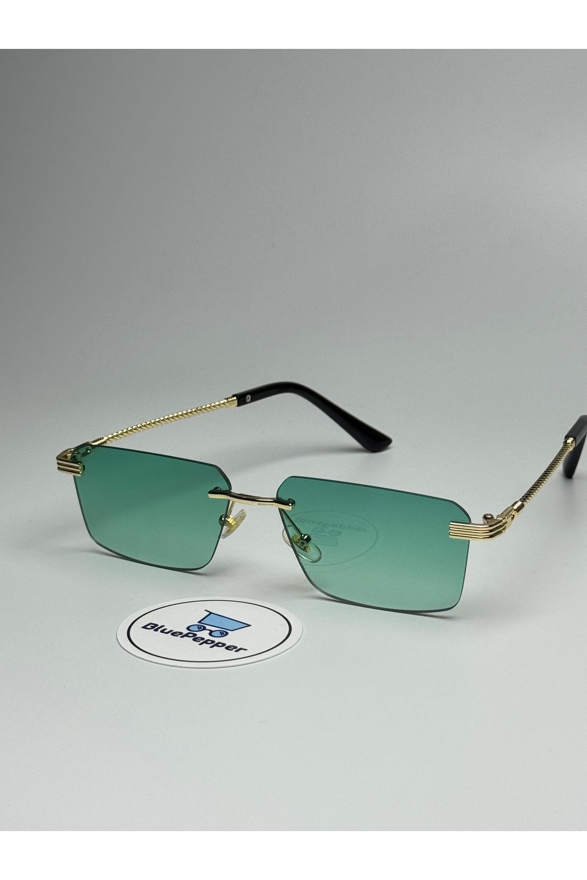 CARTYY V2 YEŞİL GÜNEŞ GÖZLÜĞÜ Dikdörtgen Çerçeve 55 ekartman