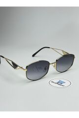 PRADIX V2 SİYAH GÜNEŞ GÖZLÜĞÜ Geometrik Gold Çerçeve 56-18-140 ekartman