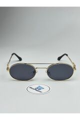 MIUX V6 SİYAH GÜNEŞ GÖZLÜĞÜ Oval Gold Çerçeve 50-16-142 ekartman