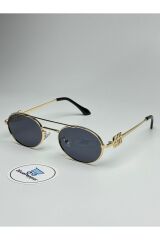 MIUX V6 SİYAH GÜNEŞ GÖZLÜĞÜ Oval Gold Çerçeve 50-16-142 ekartman