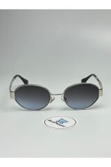 CELIME GÜMÜŞ RENK GÜNEŞ GÖZLÜĞÜ Oval Çerçeve Siyah Cam Renkli 55-19-140