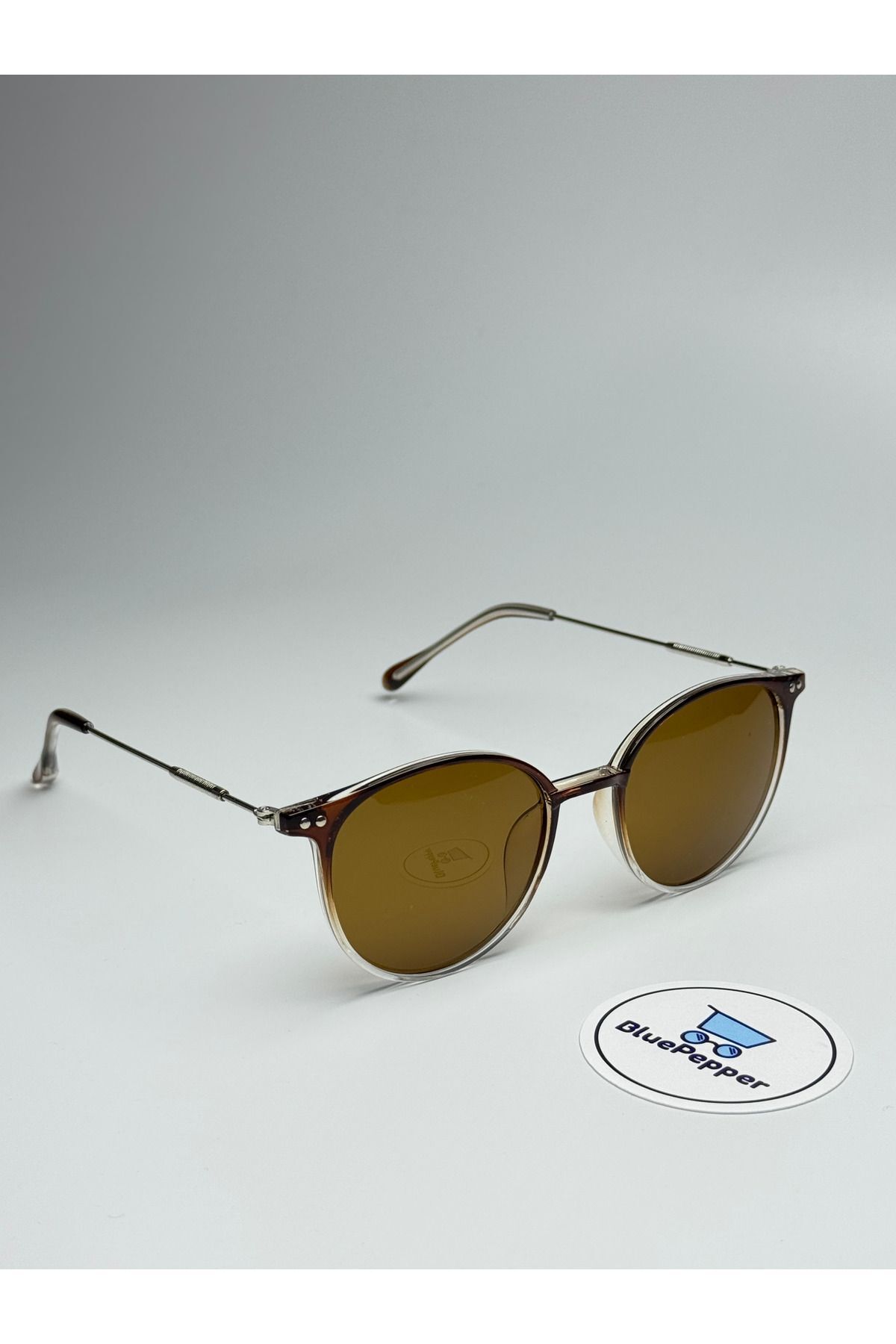 HERA KAHVE GÜNEŞ GÖZLÜĞÜ Yuvarlak Çerçeve Kahve Cam Renkli 50 ekartman