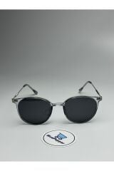 HERA ŞEFFAF GÜNEŞ GÖZLÜĞÜ Yuvarlak Çerçeve Siyah Cam Renkli 50 ekartman